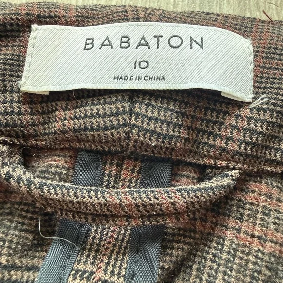 Aritzia Babaton Power Blazer in Brown Plaid Women’s Size 10 - Picture 9 of 13